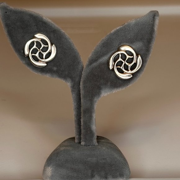 Lovell Designs - St. Brendan's Cross Earrings, Sterling Silver Post Earrings - Picture 6 of 6